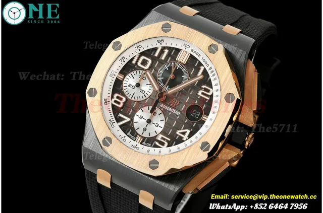 Royal Oak Offshore 26402NR 44mm Black Ceramic/RU Grey Dial JF A3126