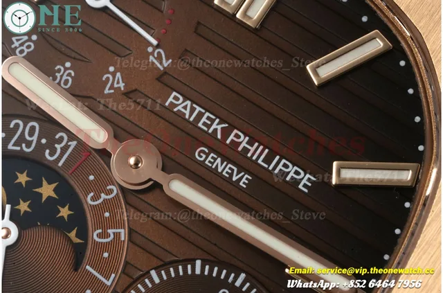 Nautilus 40mm 5712 RG/RG Brown/Stk UMI PPF240 (Weighted Approx.195g)(Free Sprung) — photo 6