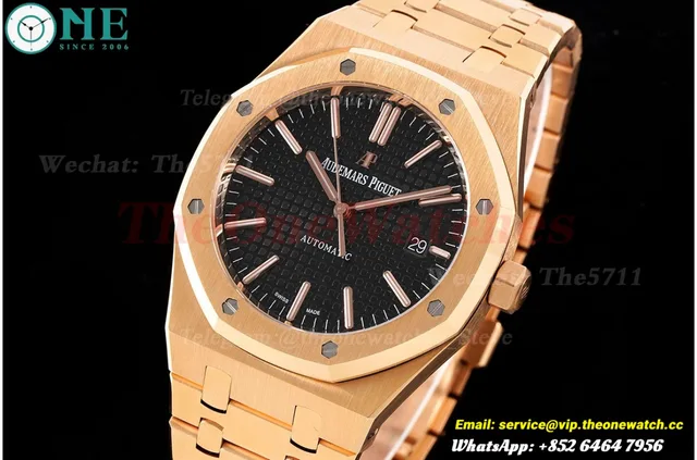 Royal Oak 15400 RG/RG Black/Stk APSF SA3120 Super Clone