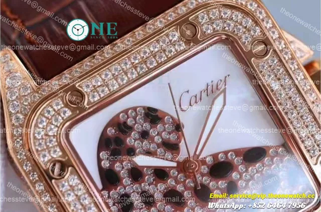 Cartier - Santos 100 42mm Dia RG/LE Dia/Leopard TWF MY8215 — photo 6