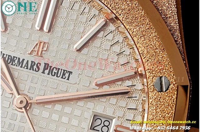 Royal Oak 15400 Frosted 41mm RG/RG White IPF SA3120 Super Clone — photo 6