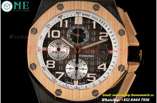 Royal Oak Offshore 26405NR 44mm Black Cer/RU Grey Dial APJF A7750 Mod — photo 2