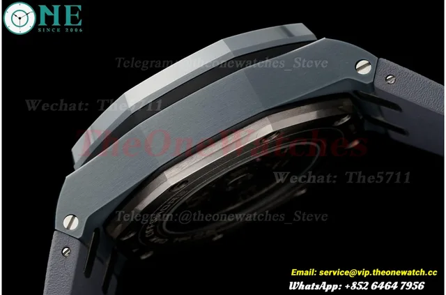 Royal Oak Offshore 26405CG 44mm Blue Cer/RU Green Dial APJF A7750 Mod — photo 10