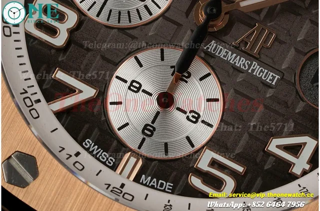Royal Oak Offshore 26405NR 44mm Black Cer/RU Grey Dial APJF A7750 Mod — photo 5