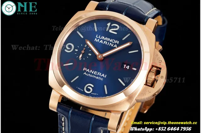 PAM1112 Lum. Marina 44mm RG/LE Blue VSF P9010