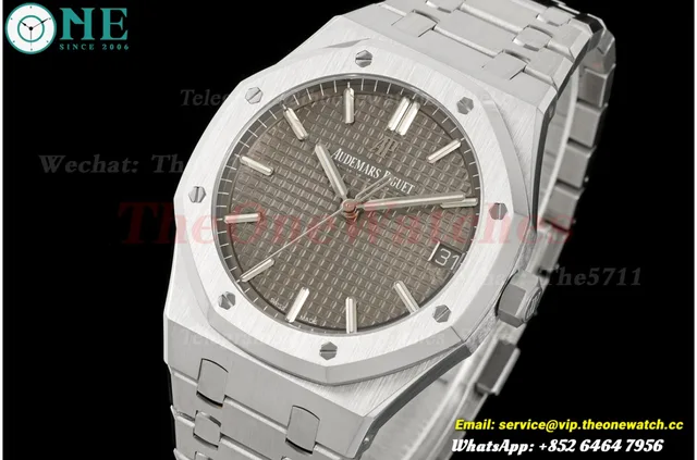 Royal Oak 41mm 15500 SS/SS Grey/Stk ZF SA4302 Super Clone  (Free Sprung)