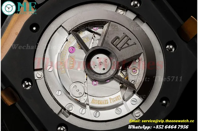 Royal Oak Offshore 26405NR 44mm Black Cer/RU Grey Dial APJF A7750 Mod — photo 17