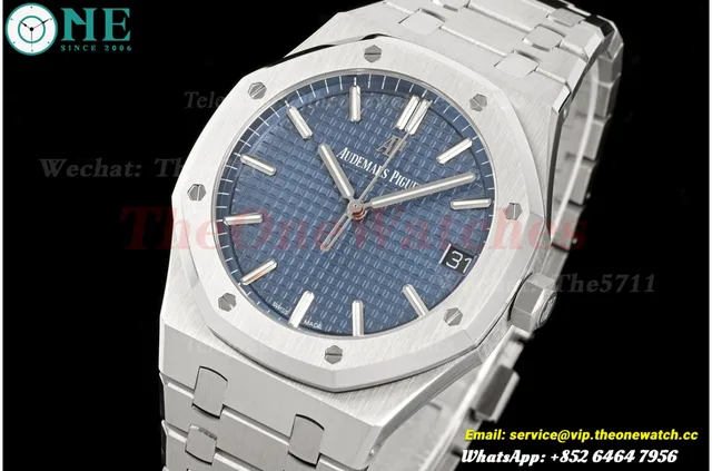 Royal Oak 41mm 15500 SS/SS Blue/Stk ZF SA4302 Super Clone  (Free Sprung)