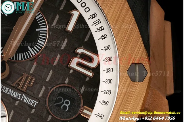 Royal Oak Offshore 26405NR 44mm Black Cer/RU Grey Dial APJF A7750 Mod — photo 9