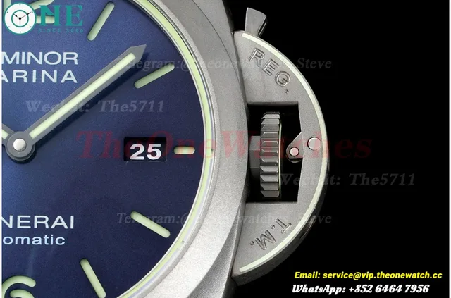 PAM1117 Lum. Marina Auto 44mm TI/NY Blue VSF P9010 — photo 6