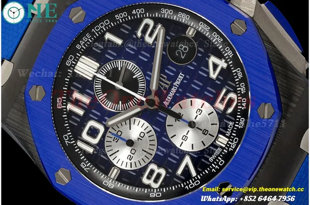 Royal Oak Offshore 26405CE 44mm Black Cer/RU Dark Blue Dial APJF A7750 Mod — photo 3
