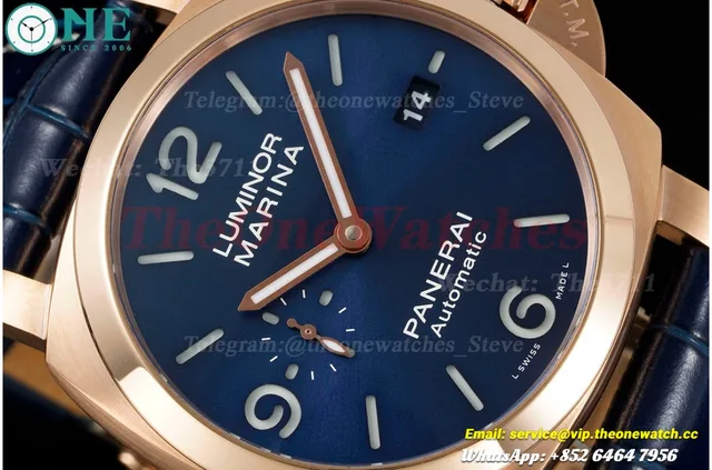 PAM1112 Lum. Marina 44mm RG/LE Blue VSF P9010 — photo 3