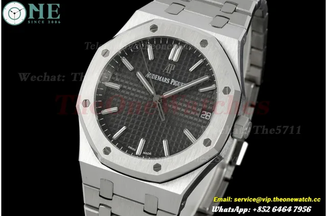 Royal Oak 15500 41mm SS/SS Grey/Stk JF SA4302