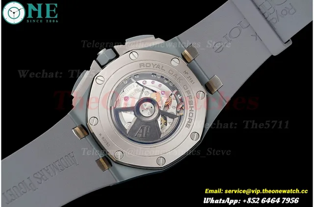 Royal Oak Offshore 26405CG 44mm Blue Cer/RU Green Dial APJF A7750 Mod — photo 12