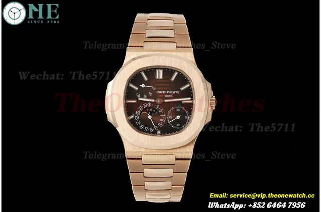 Nautilus 40mm 5712 RG/RG Brown/Stk UMI PPF240 (Weighted Approx.195g)(Free Sprung) — photo 4
