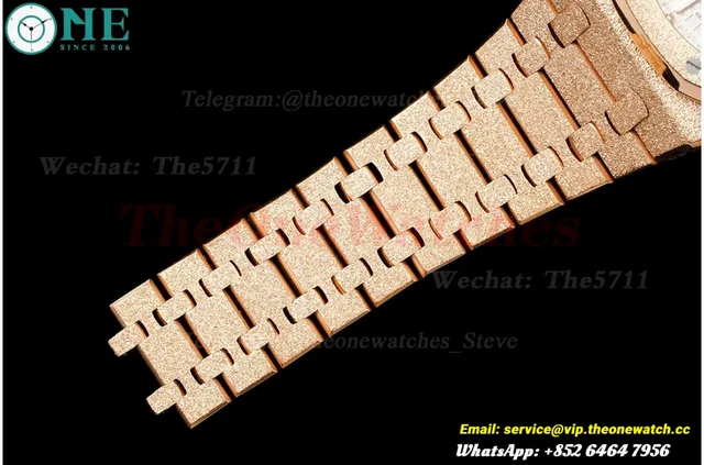 Royal Oak 15400 Frosted 41mm RG/RG White IPF SA3120 Super Clone — photo 24