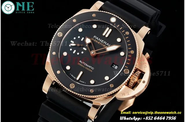 Submersible PAM2164 42mm RG/RU Black Dial VSF P900