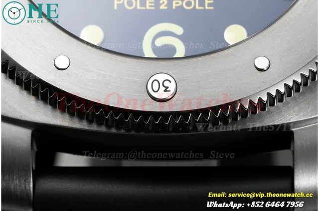 PAM719 Submersible 1950 GMT 47MM TI/RU Blue VSF P9001 — photo 10