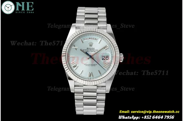 DayDate 228236 40mm SS/SS Ice Blue/Rmn VSF DD3255 Super Clone — photo 4