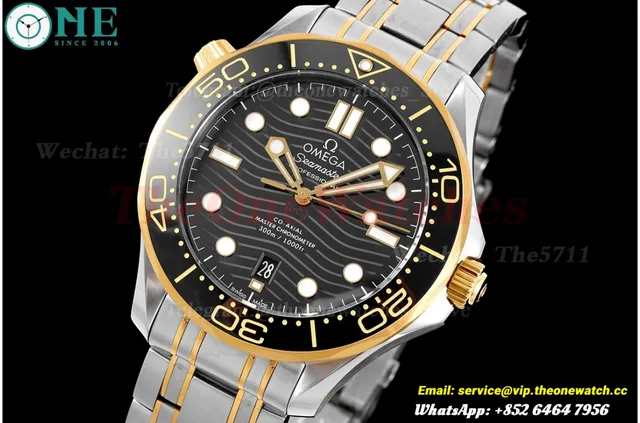 Seamaster 300m 42mm YG/SS Black Dial JVSF A8800