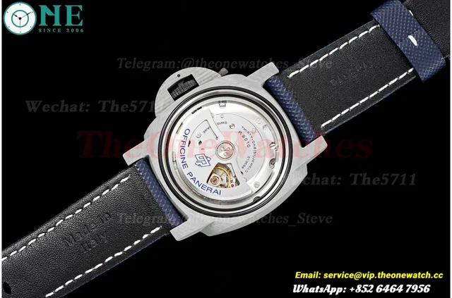 PAM1663 Lum. Marina Auto 44mm Blue TI/FC/NY VSF P9010 — photo 13