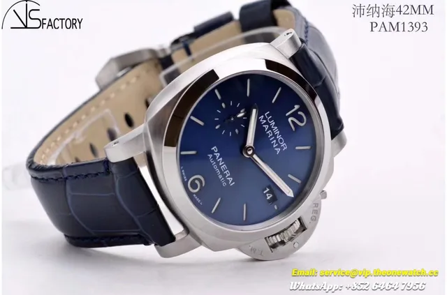 Panerai - PAM1393 Lum. Marina Auto 42mm SS/LE Blue VSF P9010 — photo 5
