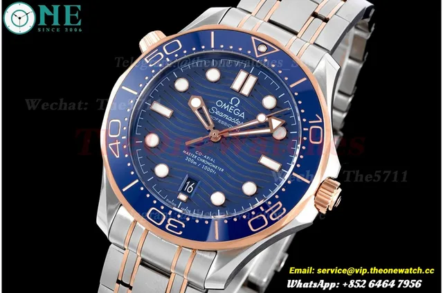 Seamaster 300m 42mm RG/SS Blue Dial JVSF A8800