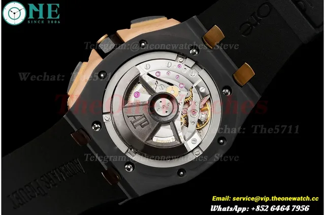 Royal Oak Offshore 26405NR 44mm Black Cer/RU Grey Dial APJF A7750 Mod — photo 15