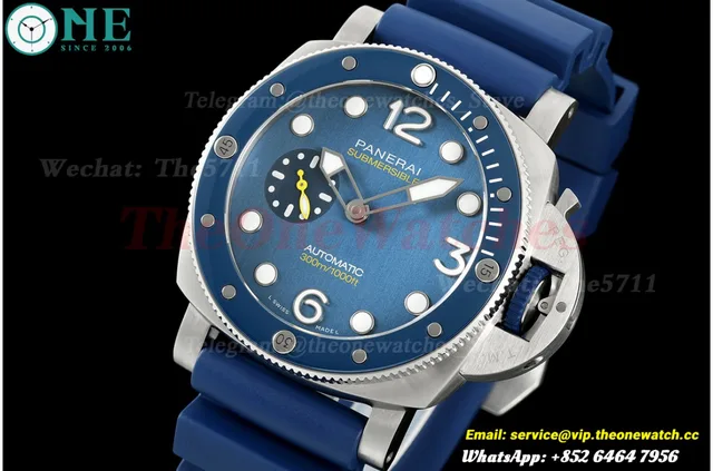 Submersible PAM1676 44mm SS/RU Blue Dial VSF P900