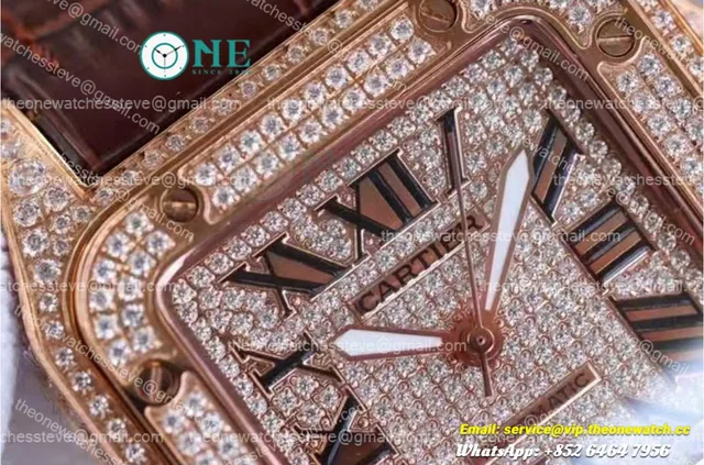 Cartier - Santos De Cartier 42mm Dia RG/LE Dia/Rmn TWF 8215 — photo 4