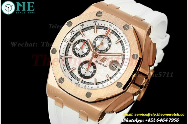 Royal Oak Offshore 26408OR 44mm RG/RU White Dial JF A3126
