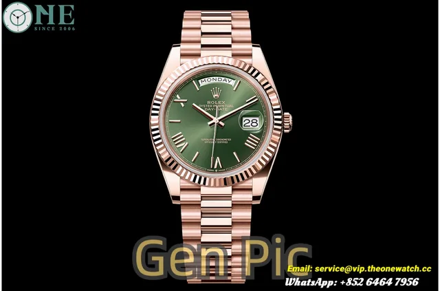 DayDate 228235 40mm RG/RG Green/Rmn VSF V2 DD3255  (Weighted Approx.182g)