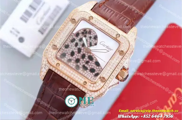 Cartier - Santos 100 42mm Dia RG/LE Dia/Leopard TWF MY8215 — photo 8