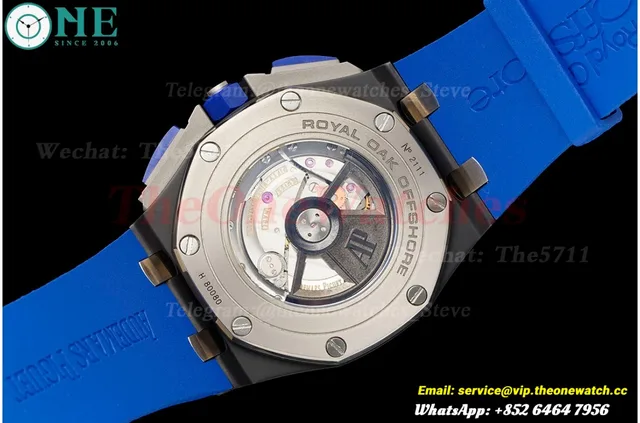 Royal Oak Offshore 26405CE 44mm Black Cer/RU Dark Blue Dial APJF A7750 Mod — photo 12