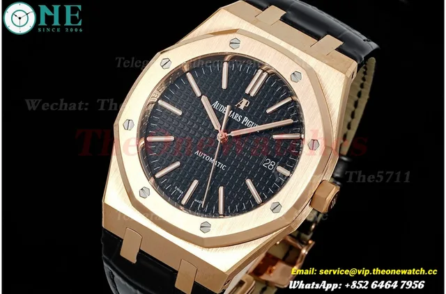 Royal Oak 15400 RG/LE Black Dial APSF V4 SA3120 Super Clone (Tungsten Heavy Version)