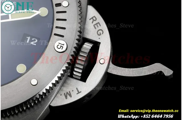 PAM719 Submersible 1950 GMT 47MM TI/RU Blue VSF P9001 — photo 8