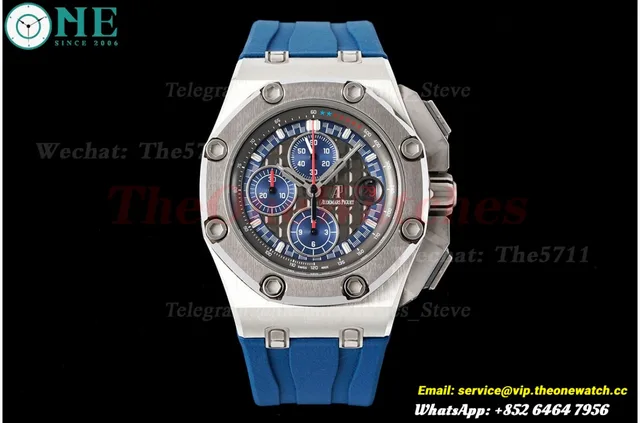 Royal Oak Offshore 44mm Michael Schumacher SS/RU Grey/Blue JJF A3126 — photo 3