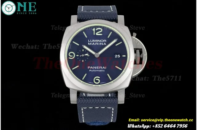 PAM1117 Lum. Marina Auto 44mm TI/NY Blue VSF P9010 — photo 4