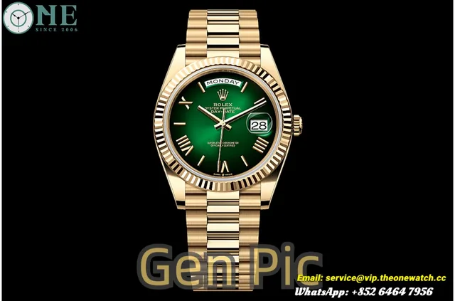 DayDate 228238 40mm YG/YG Ombre Green/Rmn VSF DD3255 Super Clone