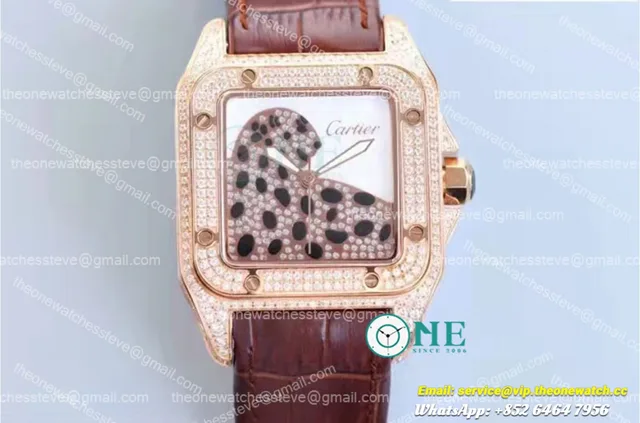 Cartier - Santos 100 42mm Dia RG/LE Dia/Leopard TWF MY8215 — photo 2