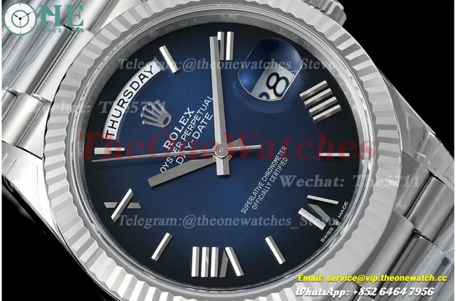 DayDate 228239 40mm SS/SS Blue Ombre/Rmn VSF V2 DD3255 (Weighted Approx.182g) — photo 3