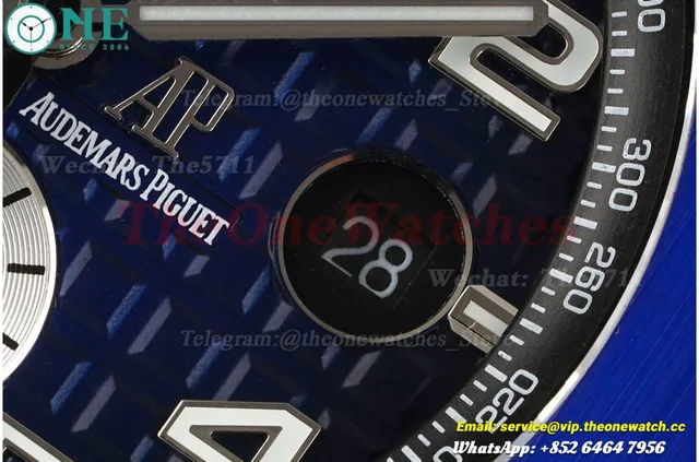 Royal Oak Offshore 26405CE 44mm Black Cer/RU Dark Blue Dial APJF A7750 Mod — photo 9
