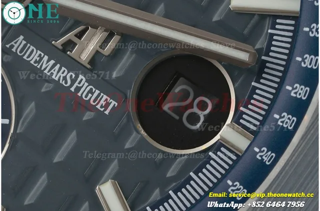 Royal Oak Offshore 26405CG 44mm Blue Cer/RU Green Dial APJF A7750 Mod — photo 8