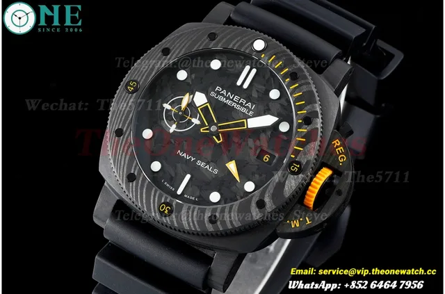 Submersible PAM1324 44mm Carbon/RU Black Dial VSF P9011