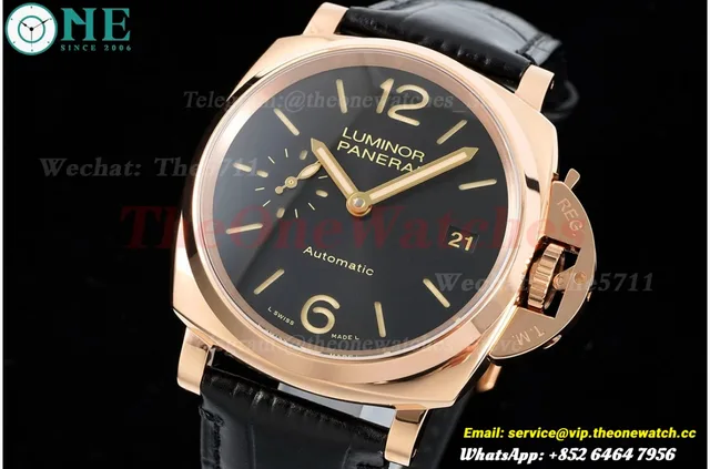 Luminor Due PAM908 38mm "FU" RG/LE Black/Num VSF Asia XXXIV