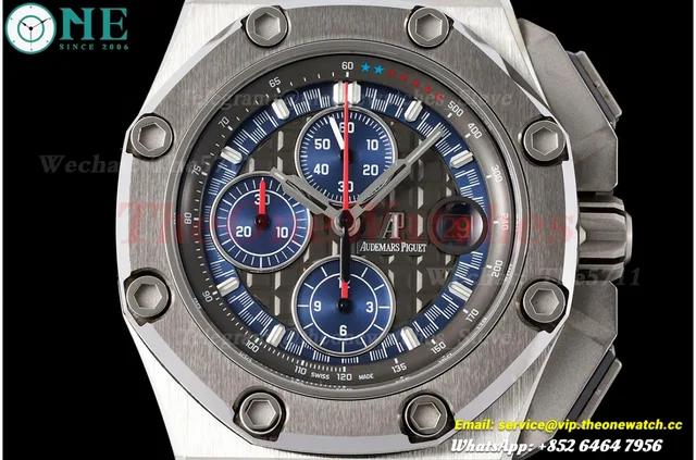 Royal Oak Offshore 44mm Michael Schumacher SS/RU Grey/Blue JJF A3126 — photo 2