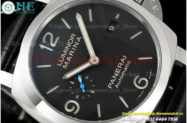 PAM1312 Lum. Marina Auto 44mm Black SS/LE VSF P9010 — photo 3