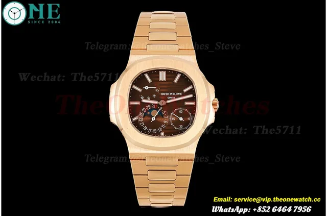 Nautilus 40mm 5712 RG/RG Brown/Stk PPF V3 A240 Super Clone — photo 4