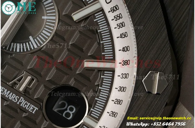 Royal Oak Offshore 26405CE 44mm Black Cer/RU Grey Dial APJF A7750 Mod — photo 5