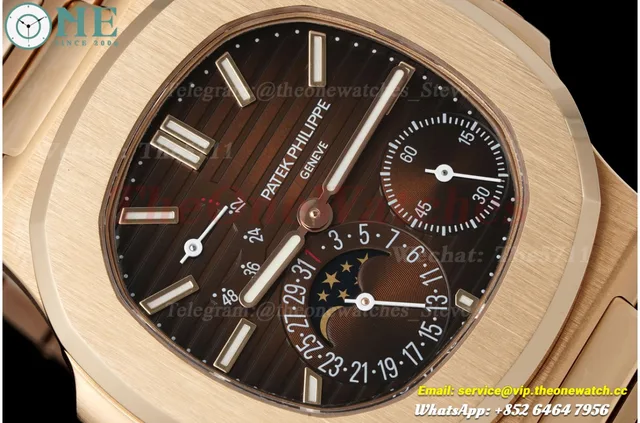 Nautilus 40mm 5712 RG/RG Brown/Stk UMI PPF240 (Weighted Approx.195g)(Free Sprung) — photo 3